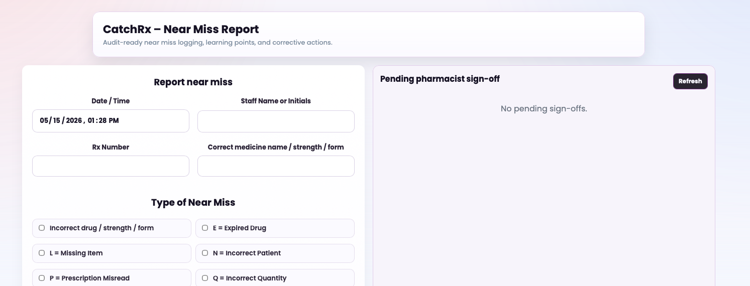 DelfinOS safety records and workflow screen